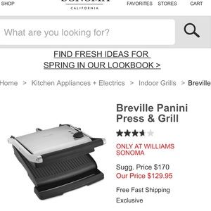 Breville Panini Press - Williams Sonoma